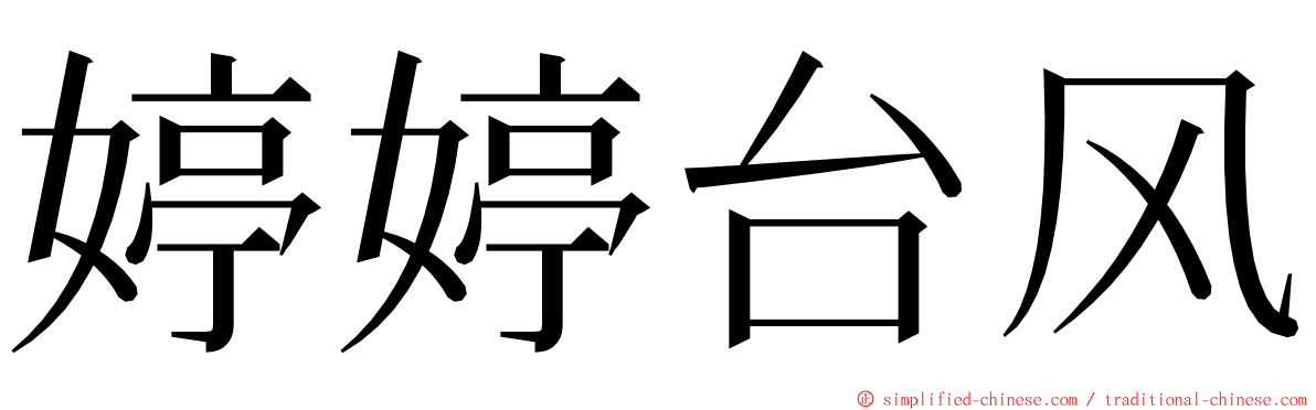 婷婷台风 ming font