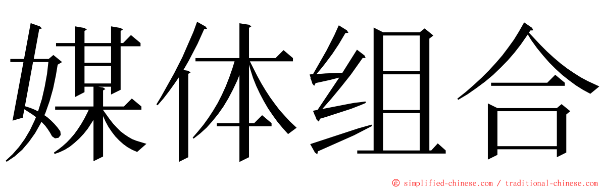 媒体组合 ming font