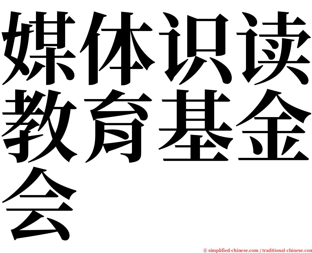 媒体识读教育基金会 serif font