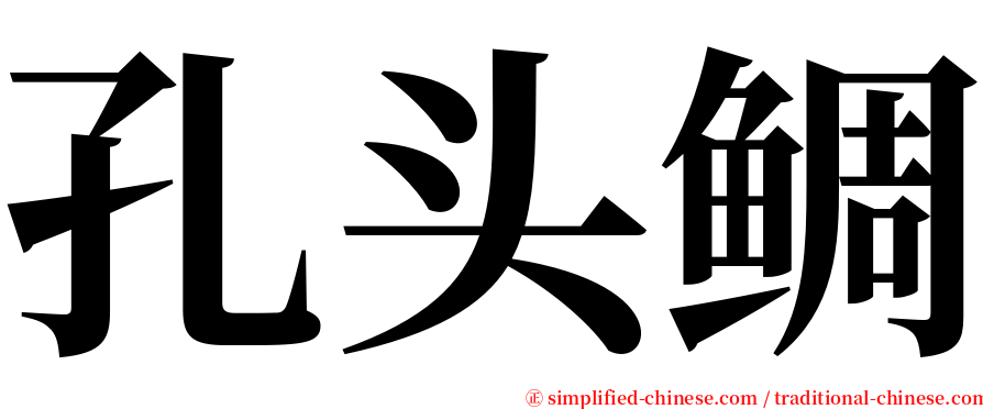 孔头鲷 serif font