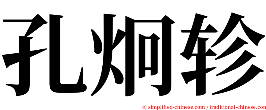 孔炯轸 serif font