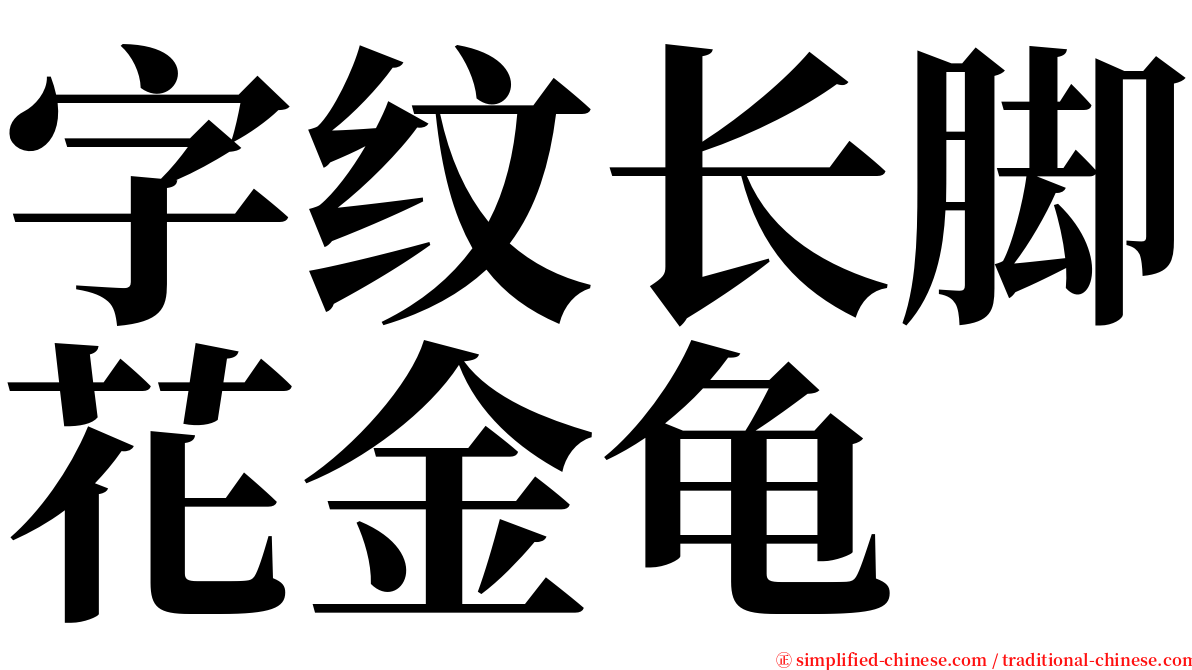 字纹长脚花金龟 serif font