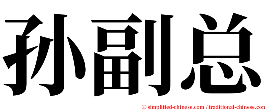 孙副总 serif font