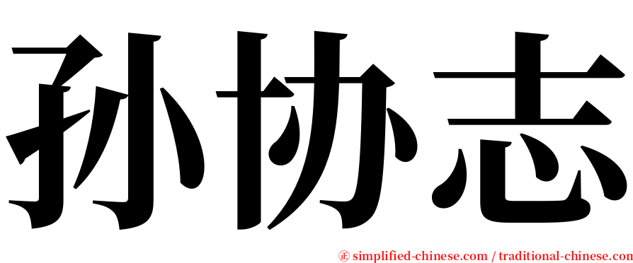 孙协志 serif font