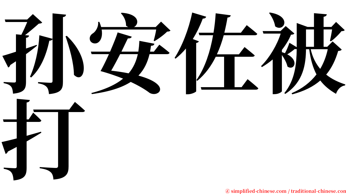 孙安佐被打 serif font