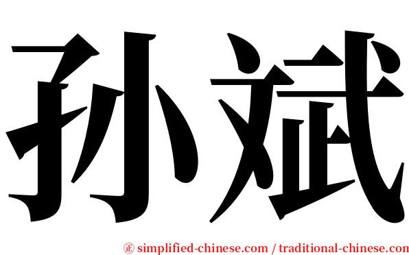 孙斌 serif font