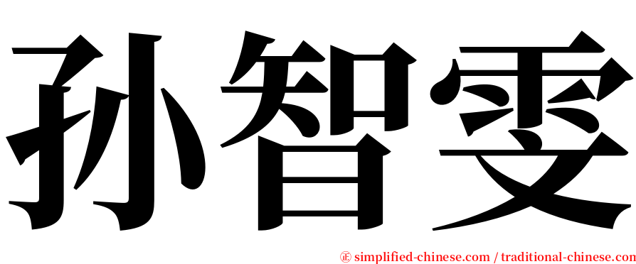 孙智雯 serif font