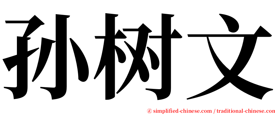 孙树文 serif font