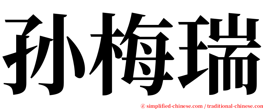 孙梅瑞 serif font