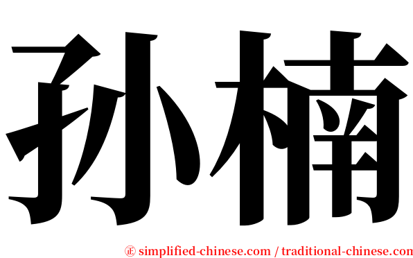 孙楠 serif font