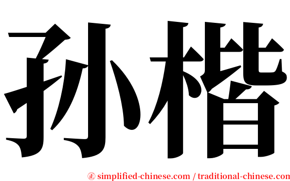 孙楷 serif font