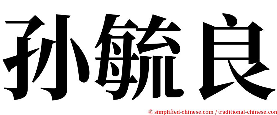 孙毓良 serif font