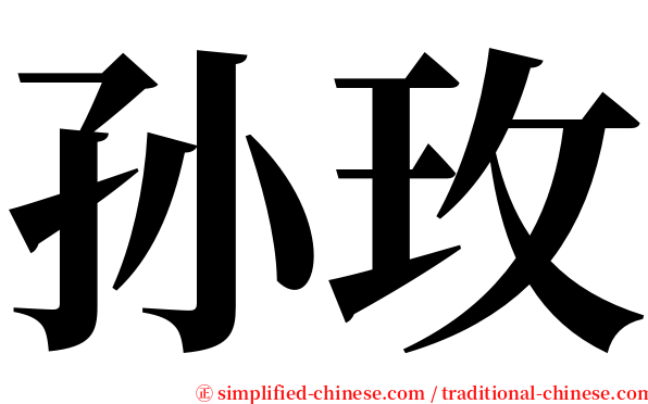 孙玫 serif font