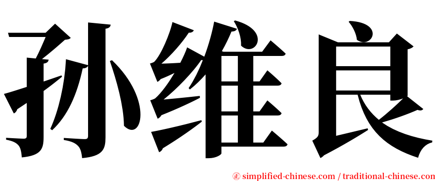 孙维良 serif font