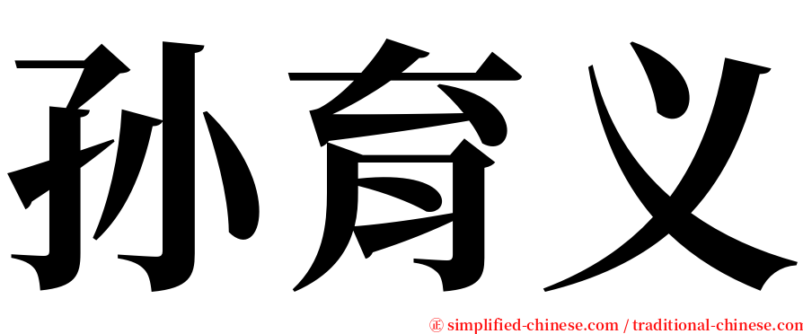 孙育义 serif font