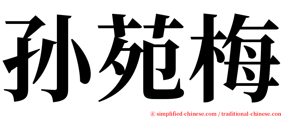 孙苑梅 serif font