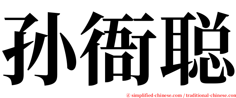 孙衙聪 serif font