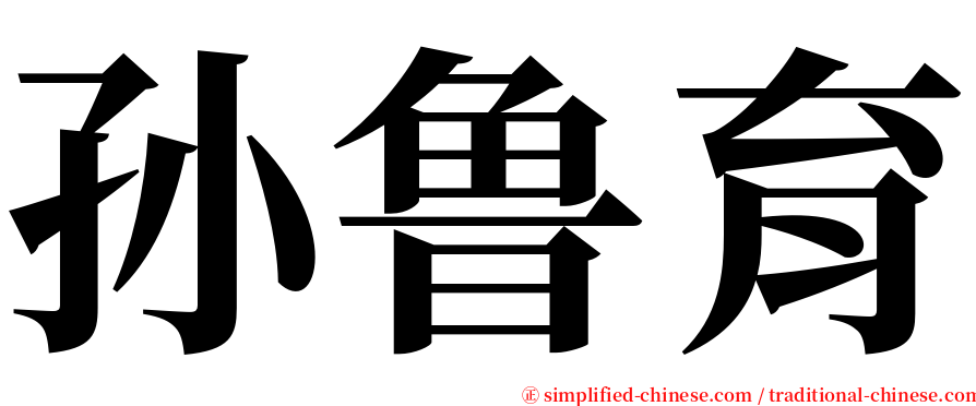 孙鲁育 serif font