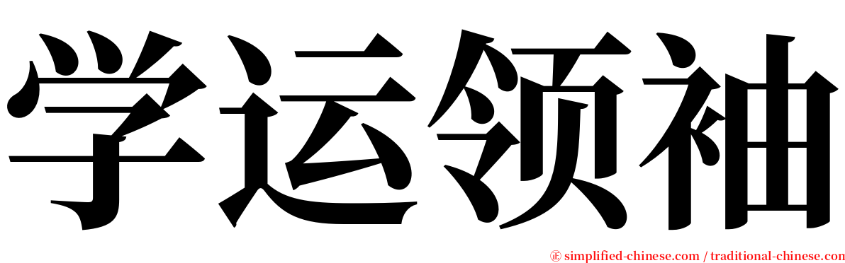 学运领袖 serif font