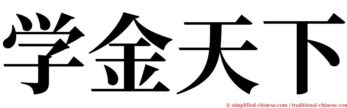 学金天下 serif font