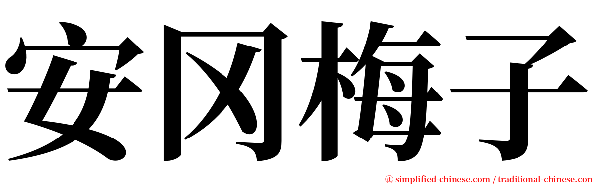 安冈梅子 serif font