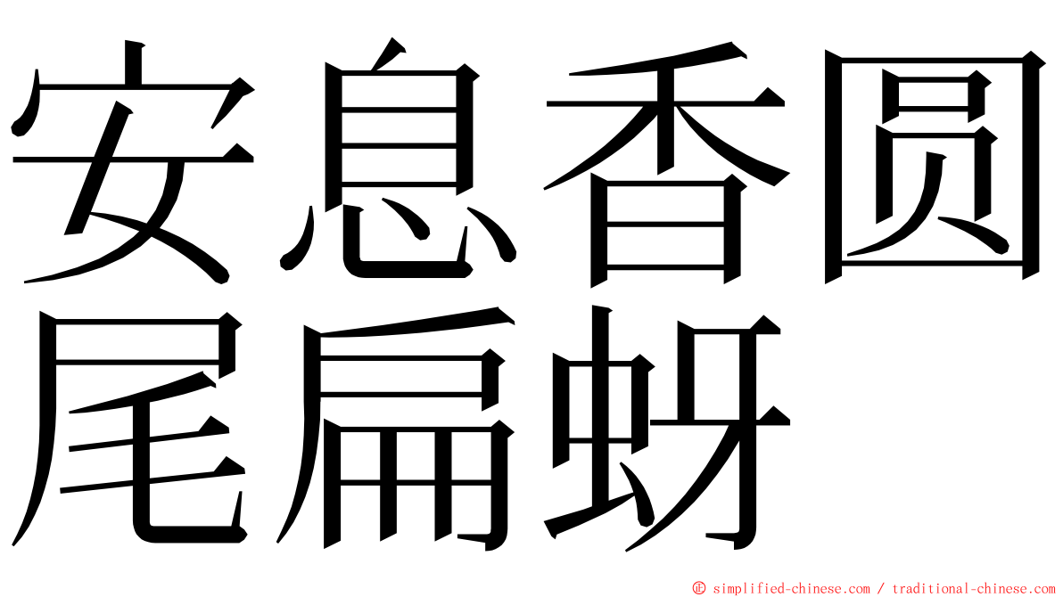 安息香圆尾扁蚜 ming font