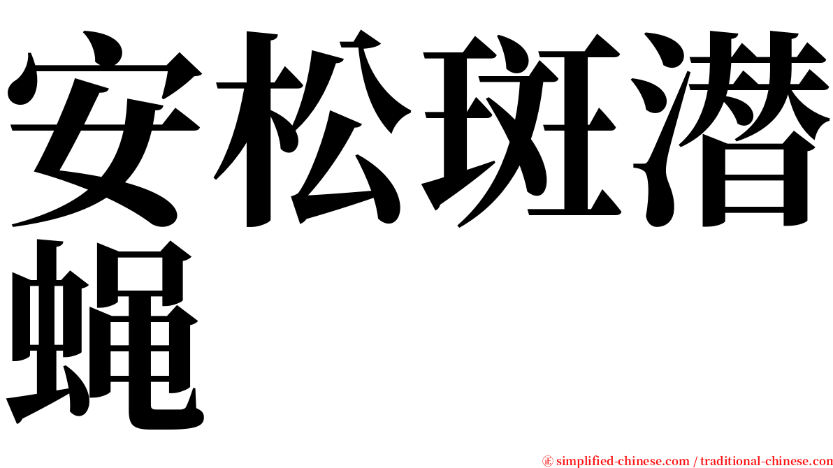 安松斑潜蝇 serif font