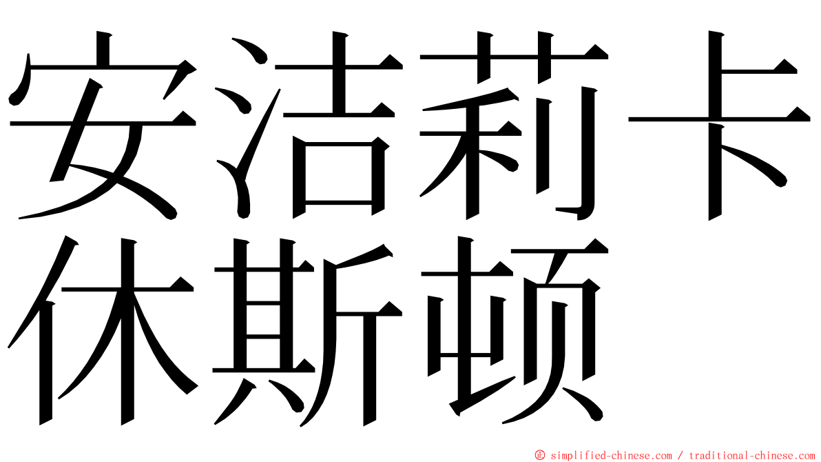 安洁莉卡休斯顿 ming font