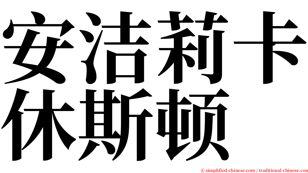 安洁莉卡休斯顿 serif font