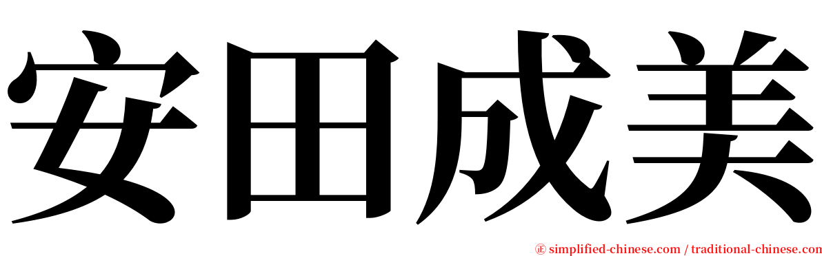 安田成美 serif font