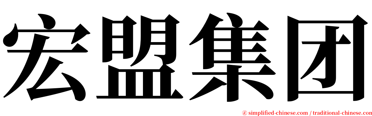 宏盟集团 serif font