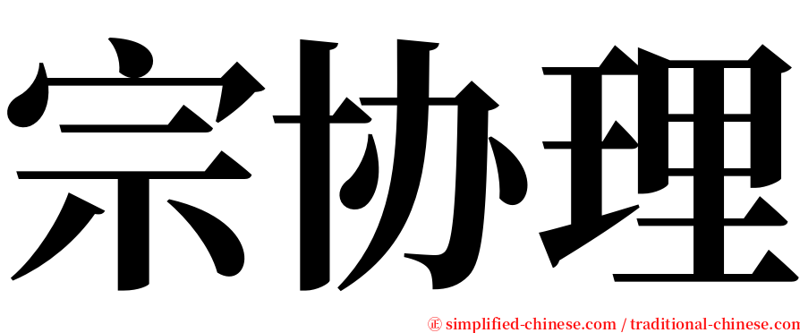 宗协理 serif font