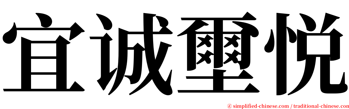 宜诚壐悦 serif font