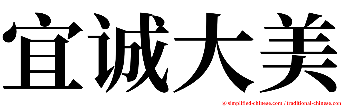 宜诚大美 serif font