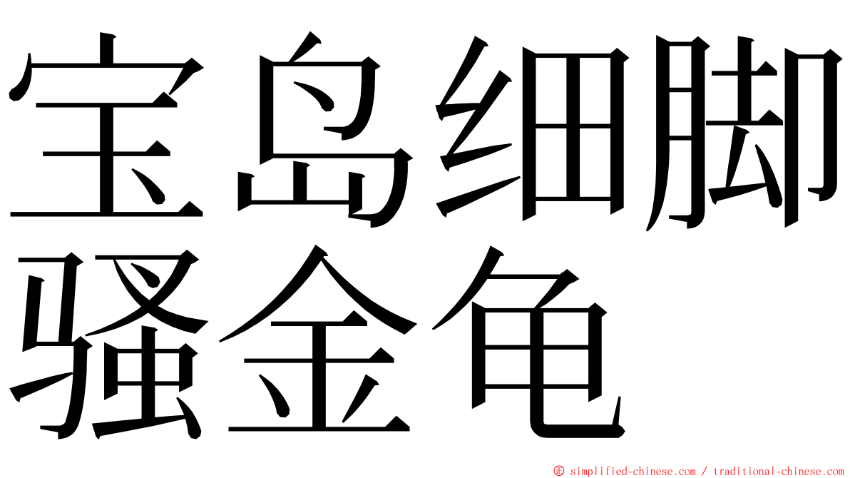 宝岛细脚骚金龟 ming font