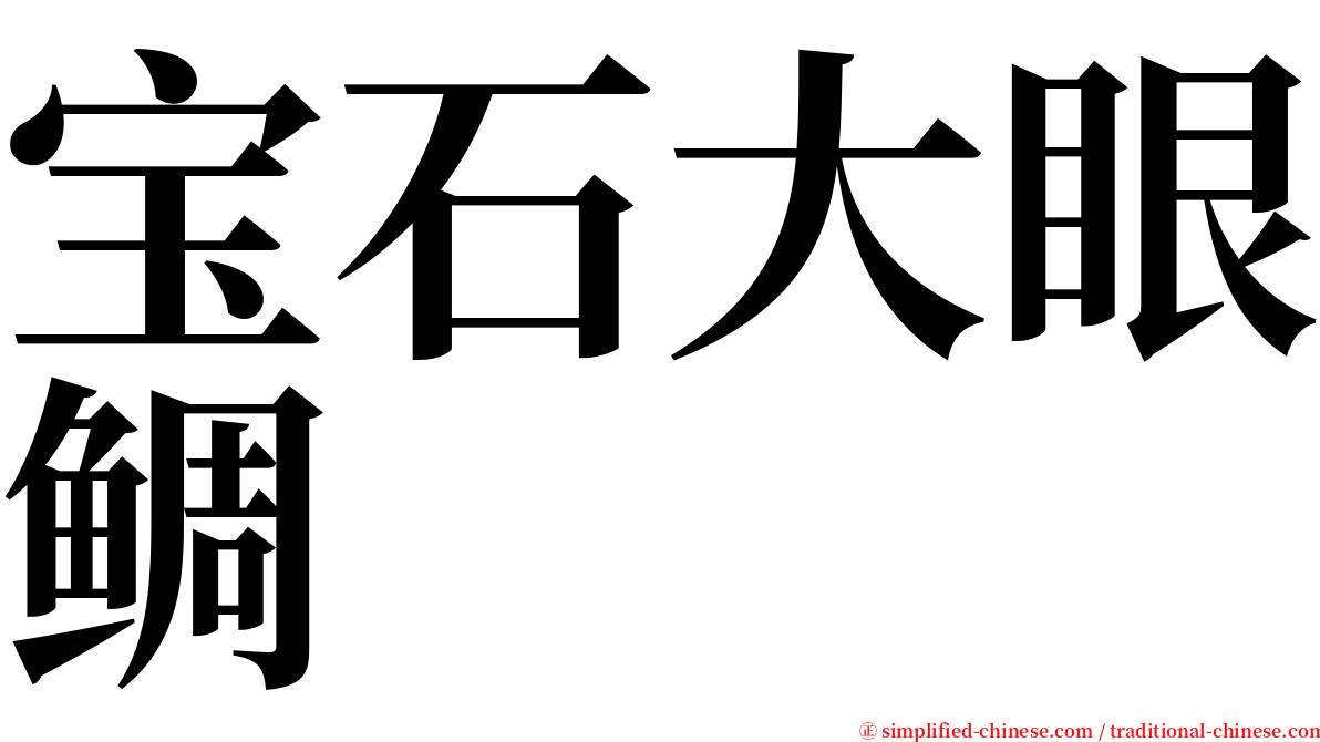 宝石大眼鲷 serif font