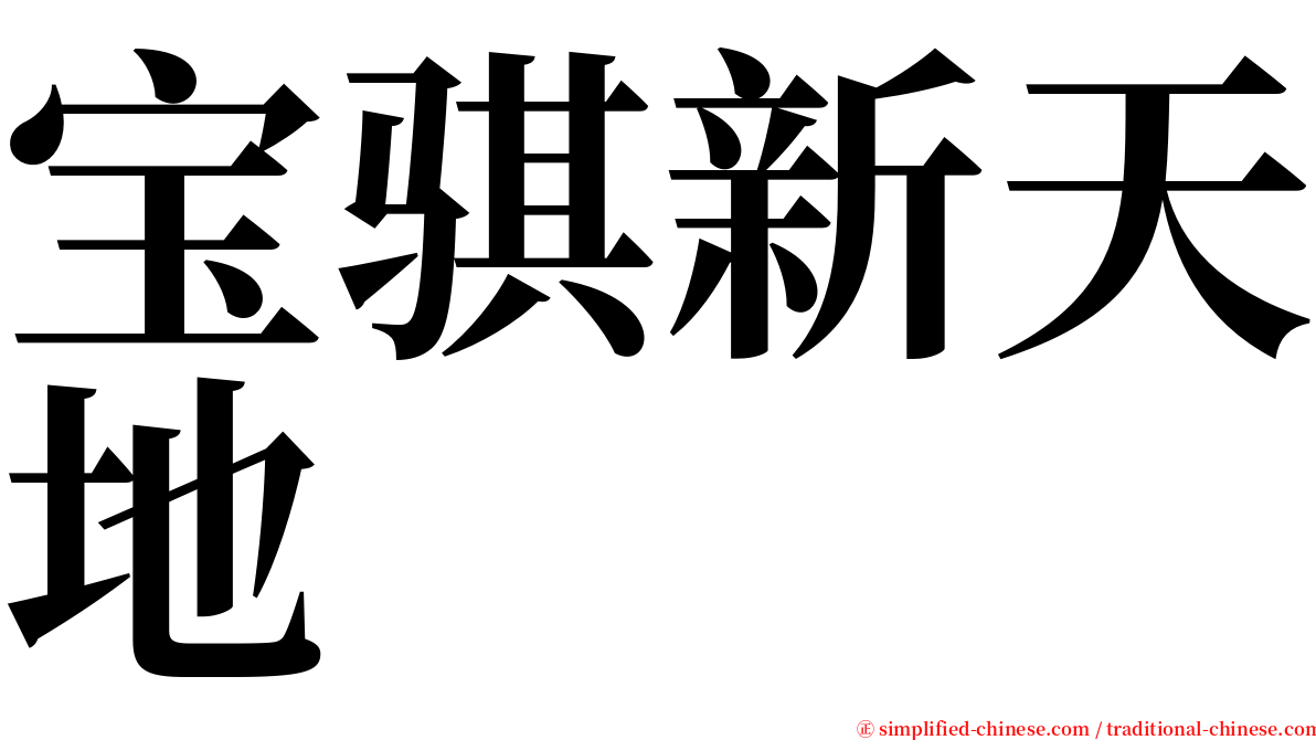 宝骐新天地 serif font