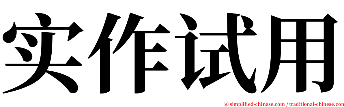 实作试用 serif font