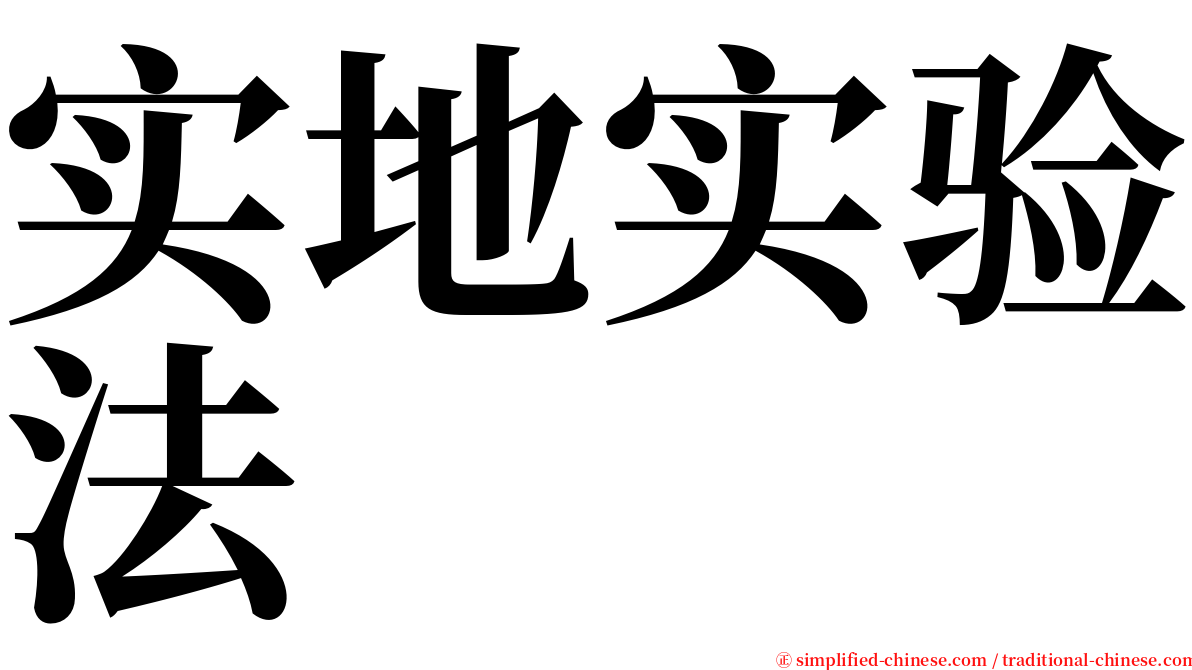 实地实验法 serif font