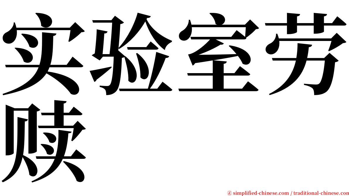 实验室劳赎 serif font