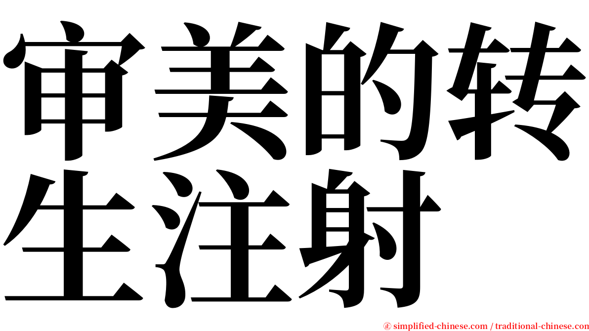 审美的转生注射 serif font