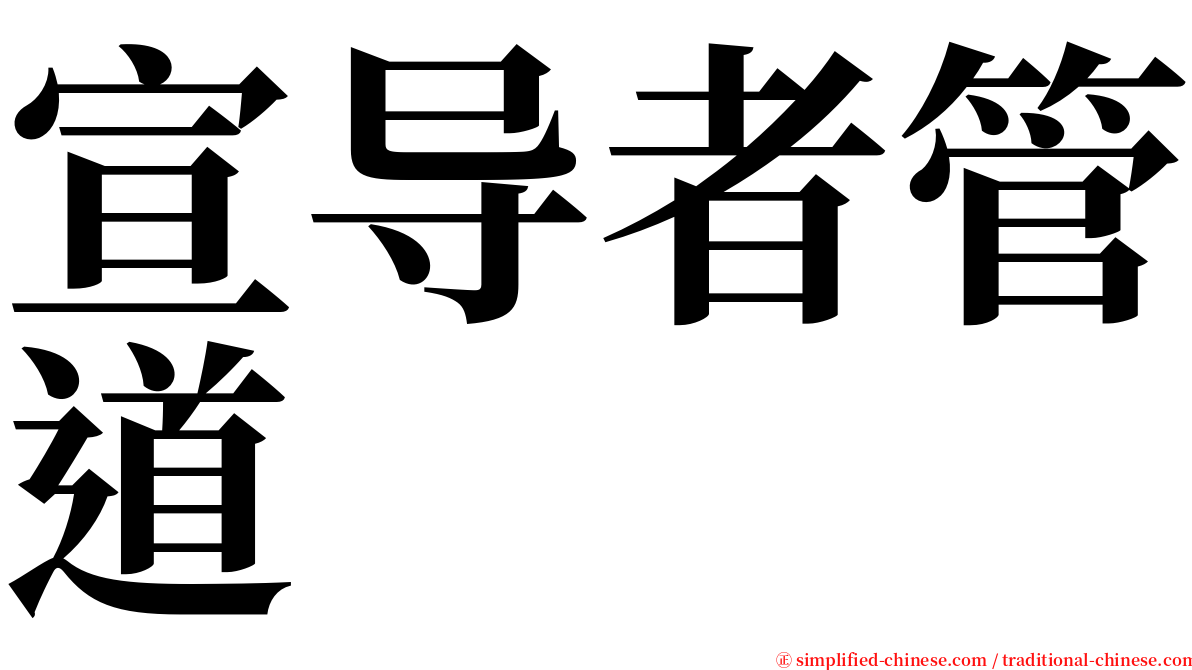 宣导者管道 serif font