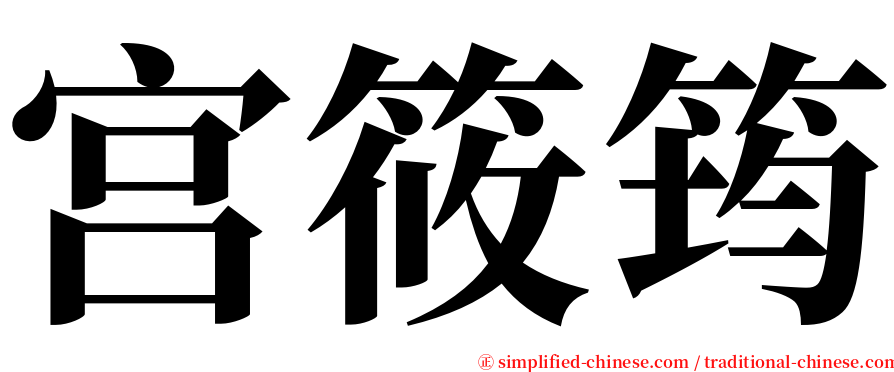 宫筱筠 serif font