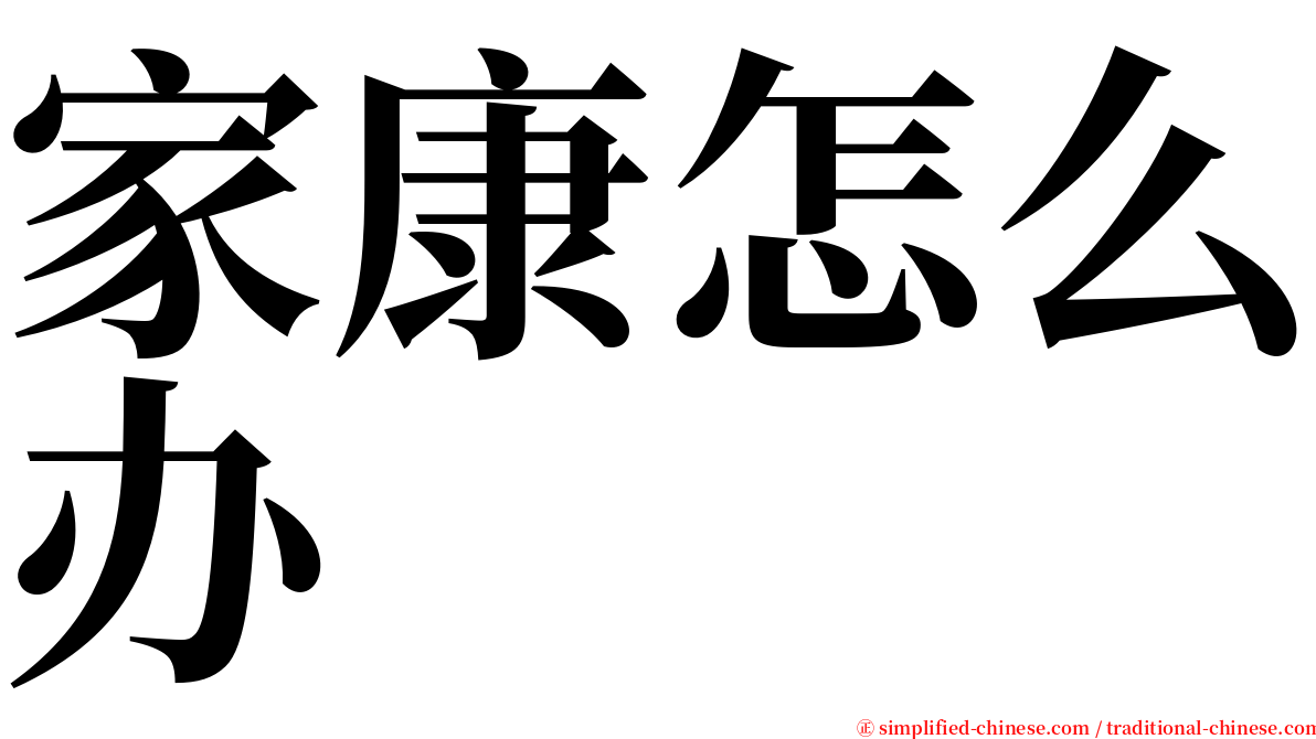 家康怎么办 serif font