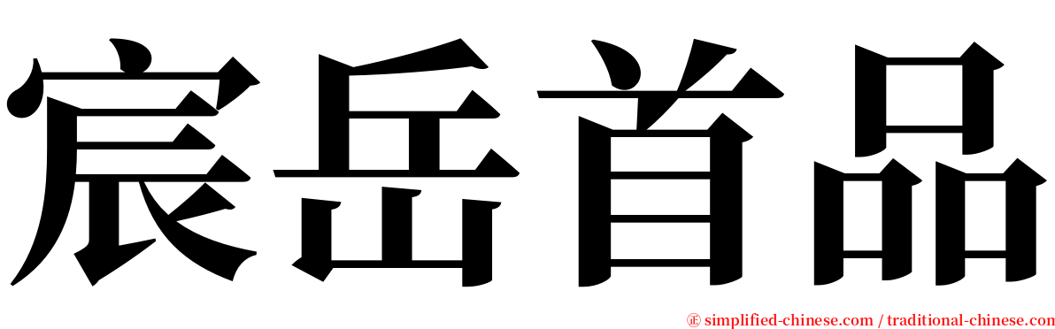 宸岳首品 serif font