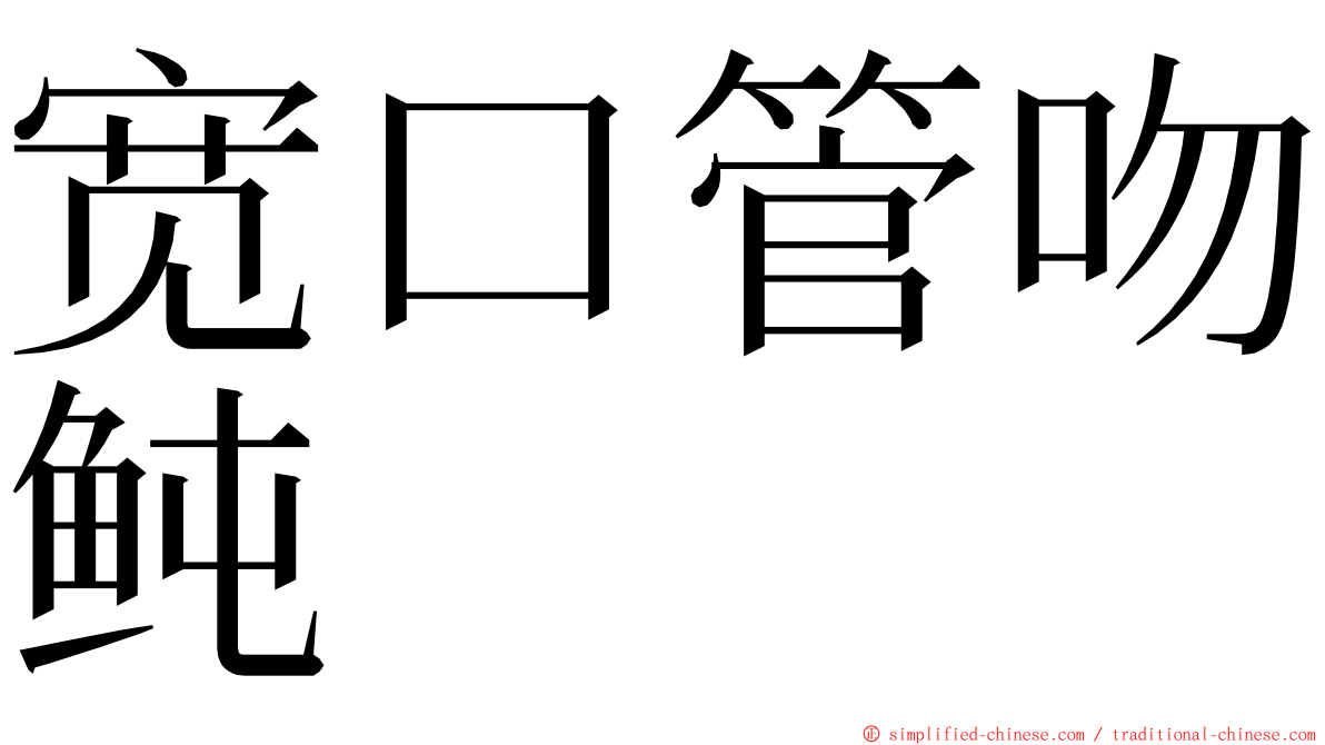 宽口管吻鲀 ming font