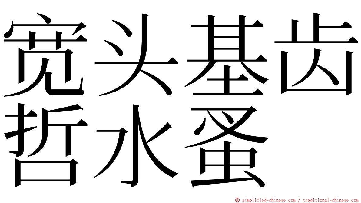 宽头基齿哲水蚤 ming font