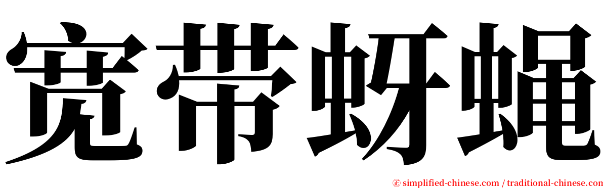 宽带蚜蝇 serif font