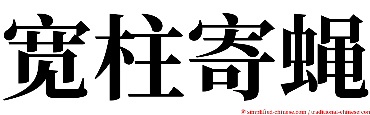 宽柱寄蝇 serif font