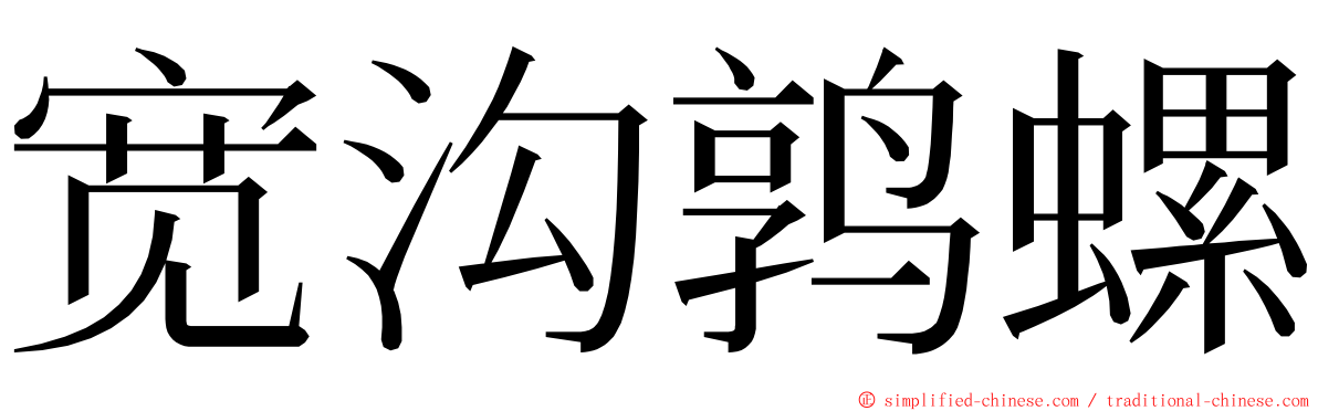 宽沟鹑螺 ming font